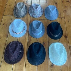 9-pack of Fedora Hats!